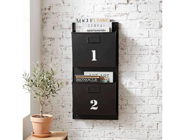 Porte revues industriel noir