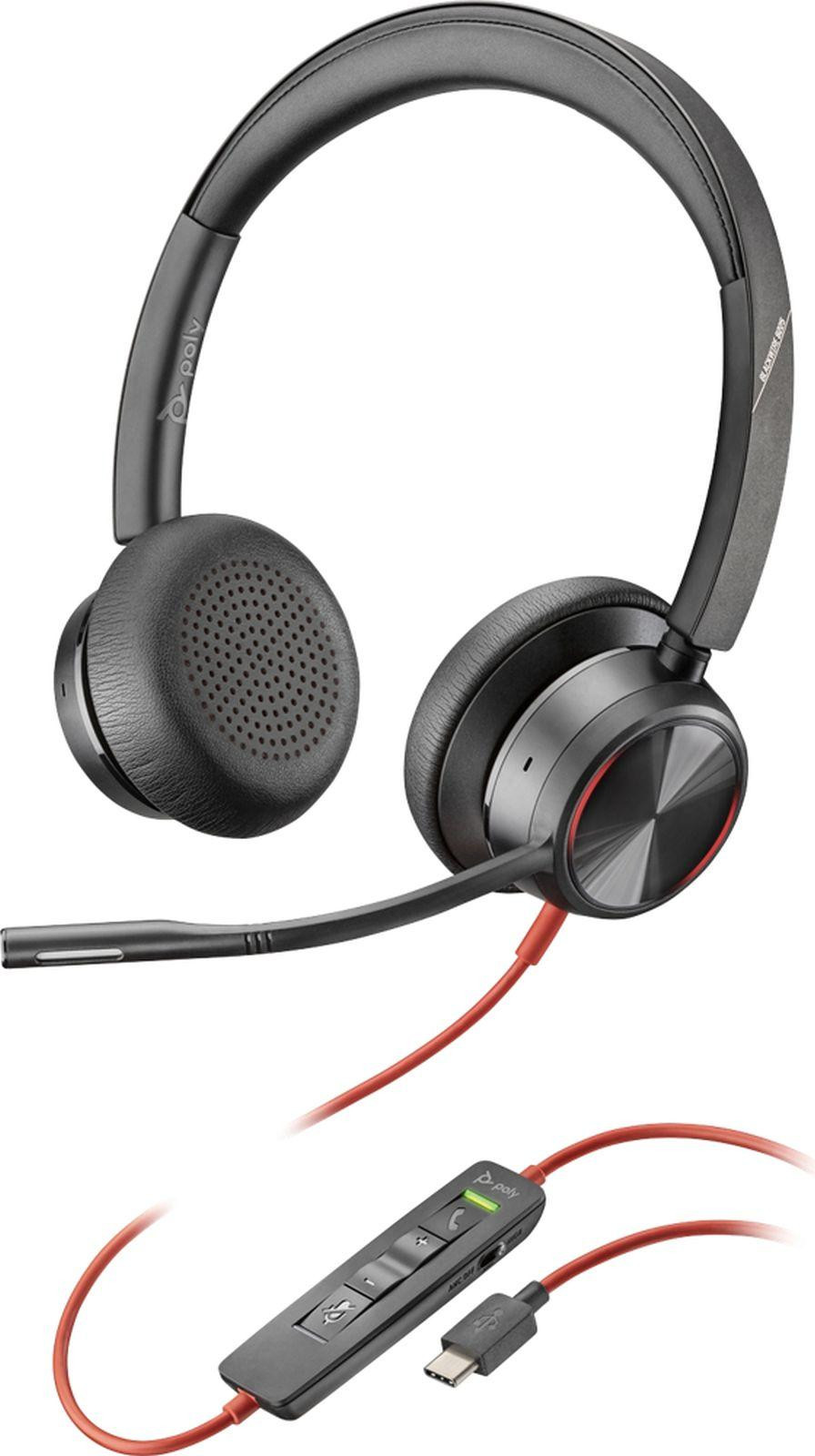 Poly Blackwire 8225 Over-ear Hoofdtelefoon met kabel - Zwart