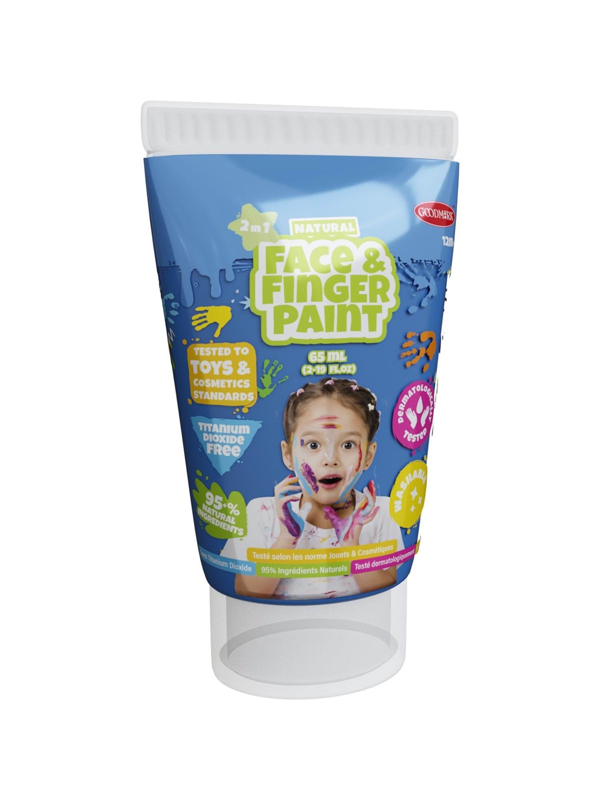 Boti Natural Face & Fingerpaint Tube - Blue 65ml