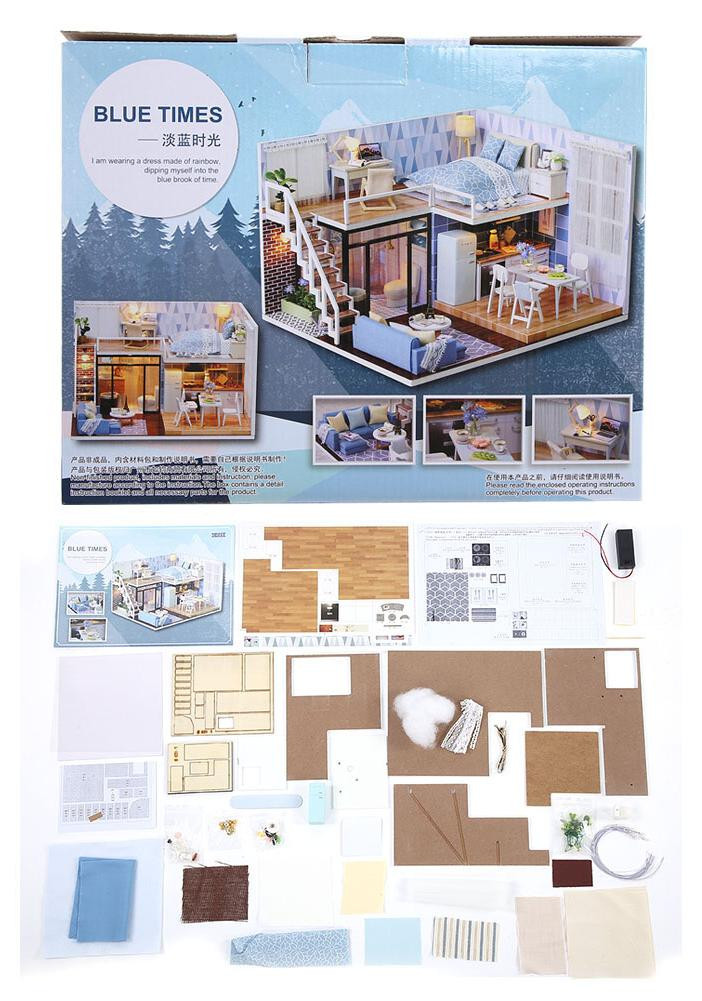 Gistuch 3D-puzzel Houten Poppenhuis Doe-het-zelf Bouwpakket