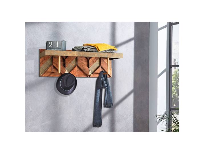 Porte-manteau mural 81 x 30 x 25cm Marron/Acacia