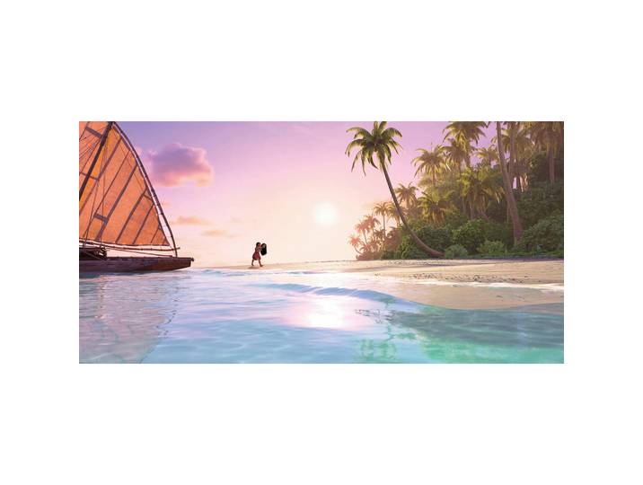 Disney Fototapete Moana 2 Ocean Spirit, Mehrfarbig, Cartoon, 500x250 cm, Tapeten & Wandverkleidungen, Fototapeten