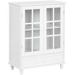 SIDEBOARD mit Glastüren 71 cm Weiß Carlet