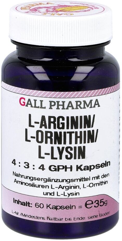 L-arginin/l-ornithin/l-lysin 4:3:4 Gph Kapseln