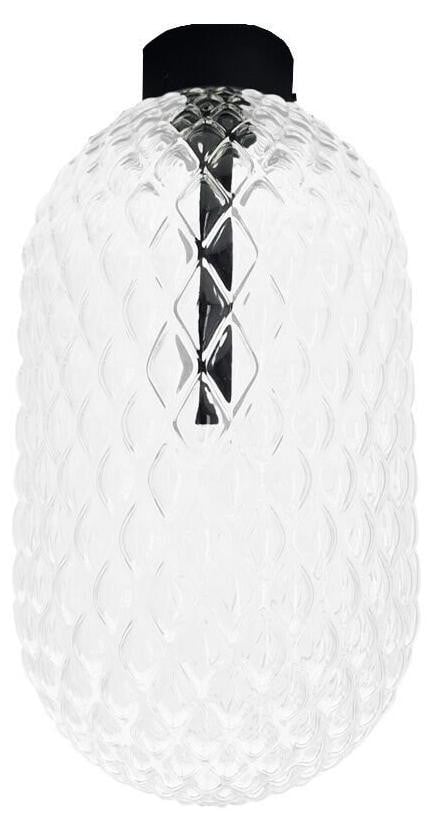 TANPO 1093 Antigo ovale plafondlamp met glazen kap