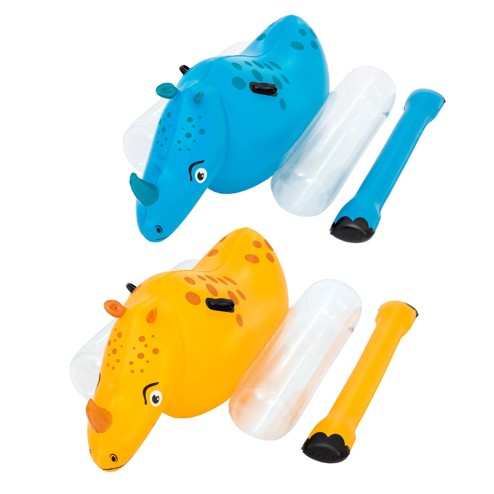 Bestway Poolspiel Nashorn Kinder Wasser Spielzeug 148cm für 2 Personen Poolspiel