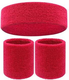 Useful Little Things Soft Terry Cloth Sweatband Set For Sports And Athletic Workouts dark Rose
