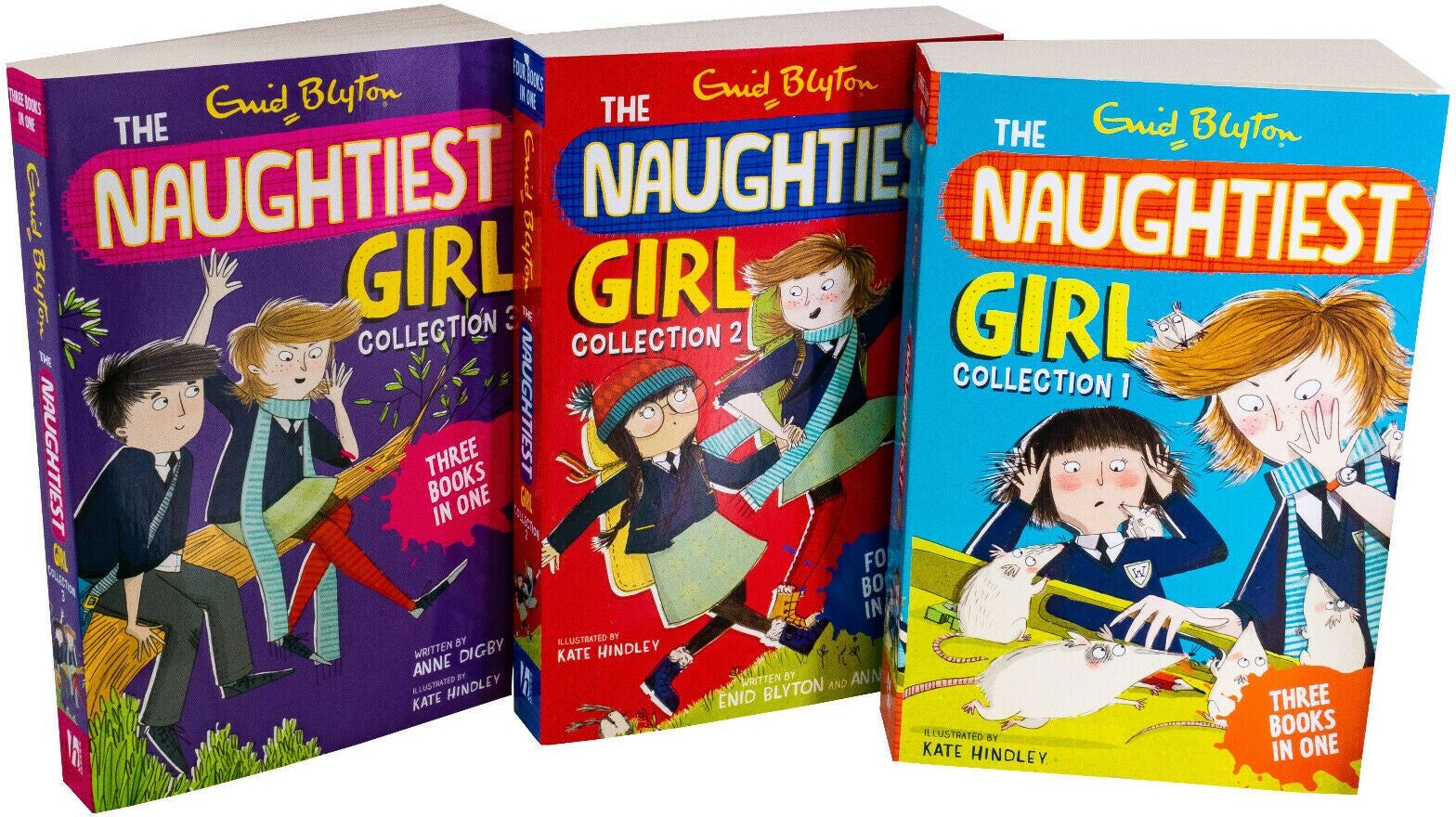 Hodder Enid Blyton The Naughtiest Girl 3 Book Collection Set – Classic School Stories for Children   Boarding School Adventure Series