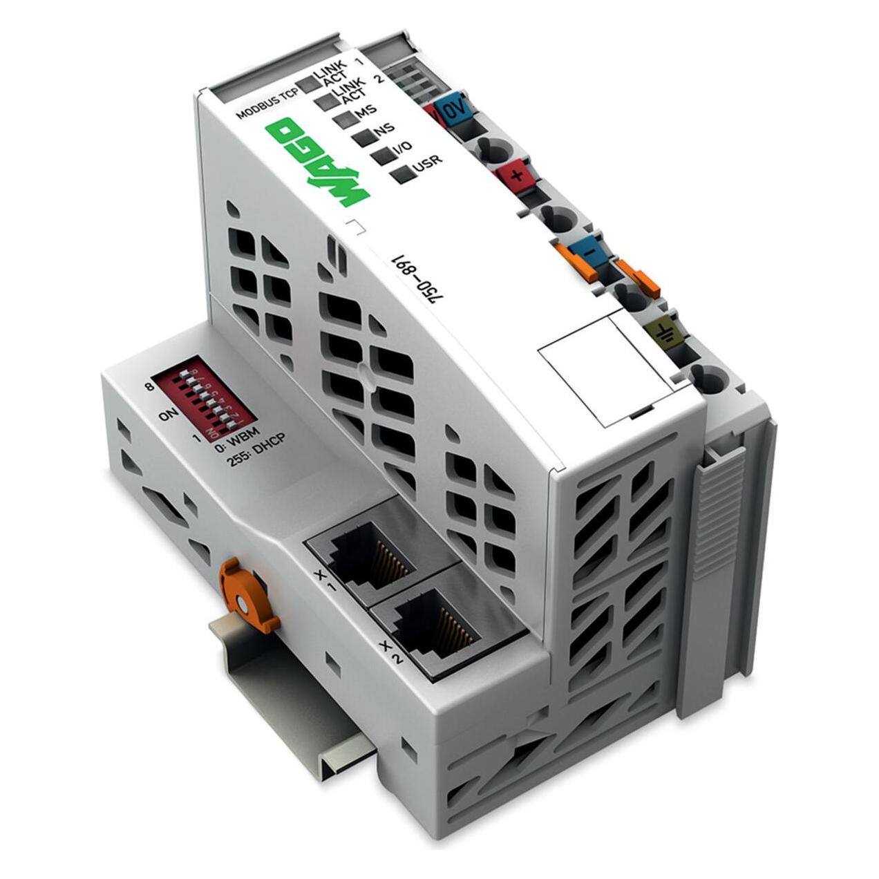 Wago 750-891 - Modbus-Cotroller TCP 4. Generation 2x ETHERNE lichtgrau (750-891)