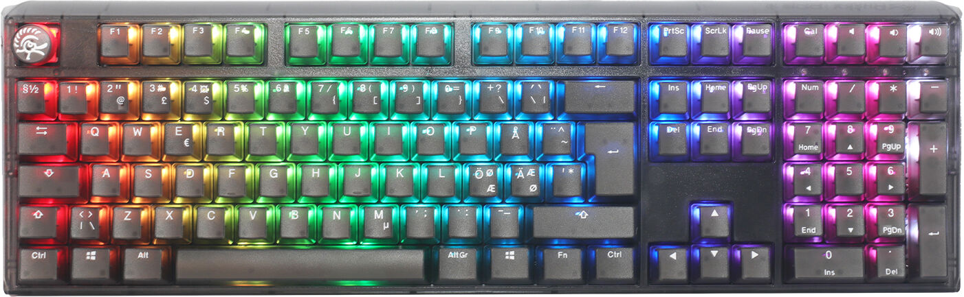 Ducky Aura Keycaps Set Nordisk Layout - Svart