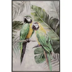 Keilrahmenbild PAPAGEIEN (LBH 62,50x92,50x4,50 cm) - bunt - LBH 62,50x92,50x4,50 cm