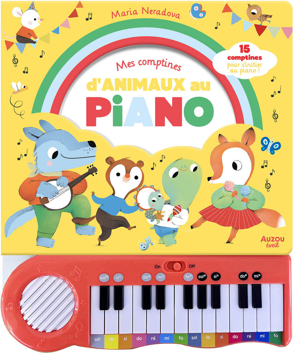 Mon livre piano : Mes comptines d'animaux au piano - Auzou