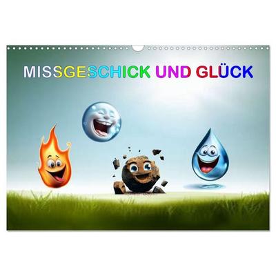 Missgeschick und Glück (Wandkalender 2027 DIN A3 quer), CALVENDO Monatskalender