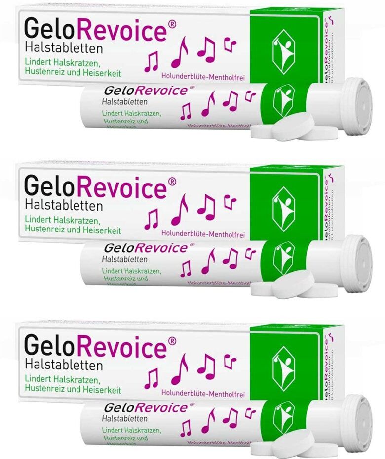 GeloRevoice Halstabletten Holunderblüte-Mentholfrei Lutschtablet 3x20stk