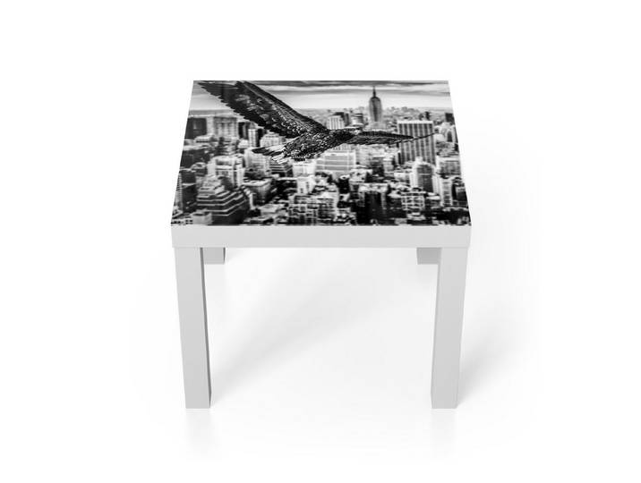 DEQORI Couchtisch 'Über den Dächern', Glas Beistelltisch Glastisch modern