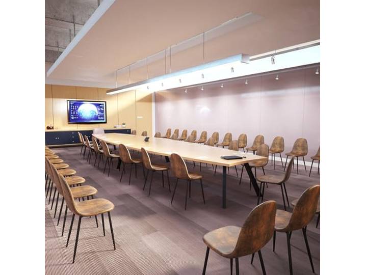 FurnitureR 4 Stühle, Tagungsräume in Schweden, braunes Stuhl, modernes Design, Material aus langlebigem Metall, für Büro oder Zuhause, Eleganz und Komfort