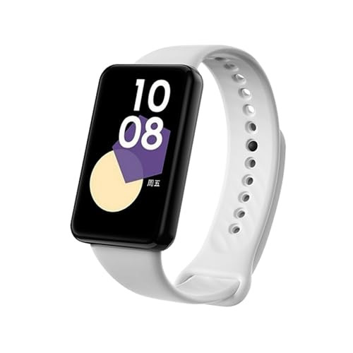 Wigento Horlogeband voor Honor Band 9 - Wit TPU met zwarte gesp
