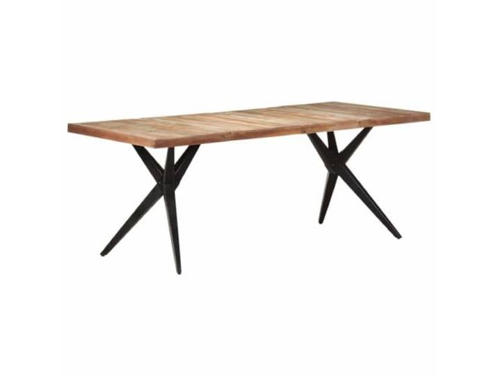 GHVBNMF Esstisch 200x90x76 cm Massivholz Altholz Tisch mit Stahlbeinen Robuster Speisetisch aus recyceltem Echtholz mit Metallgestell für Esszimmer, Küche und großzügige Wohnbereiche.
