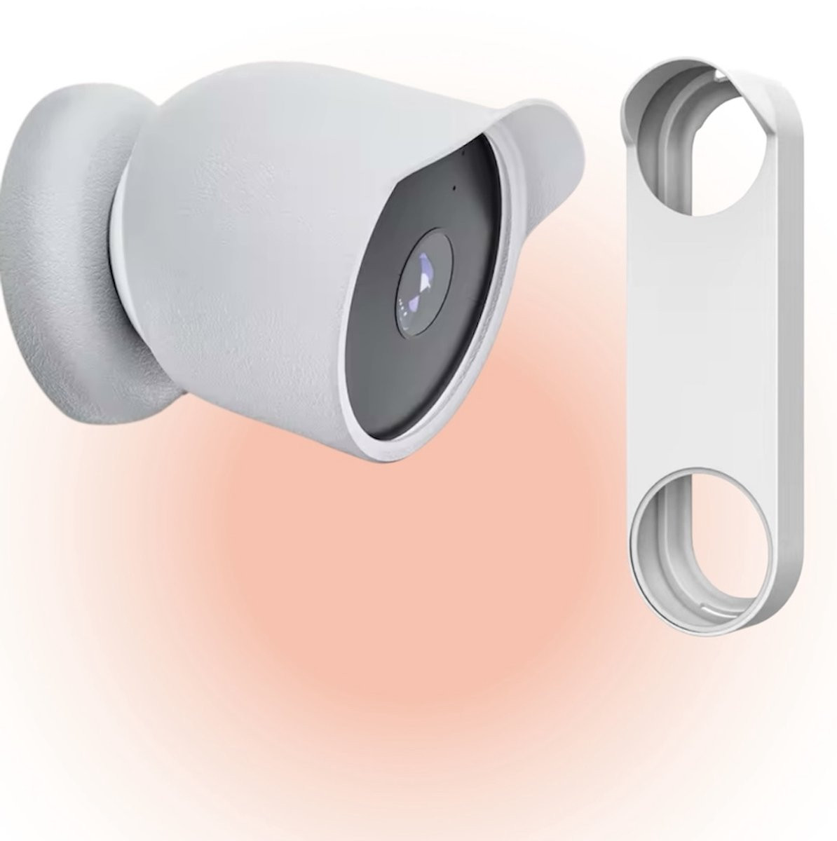 Google Nest Video Deurbel en Batterij Beschermhoes - Wit - Regenbestendige Beveiligingscamera Hoes
