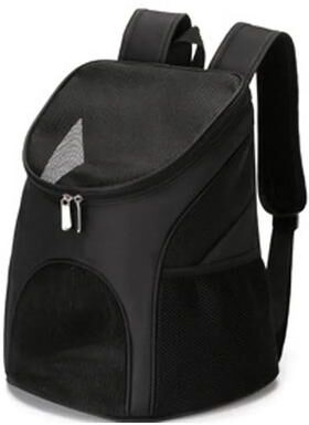 Market Central Foldable Breathable Cat Carrier Backpack For Comfortable Hands Free Travel black