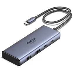 Ugreen 7-in-1 USB-C Hub CM498 (USB-C, 7 Ports), Dockingstation + USB Hub, Grau