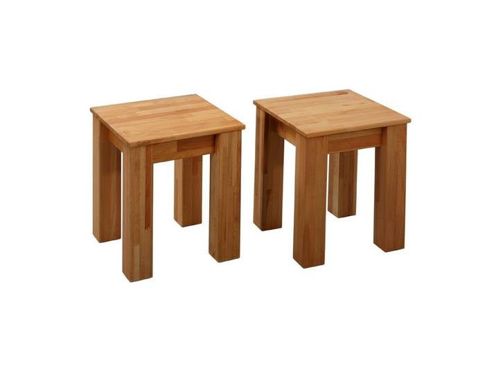 Krok Wood Hocker Krok Wood 2x Hocker Bonn aus Massivholz
