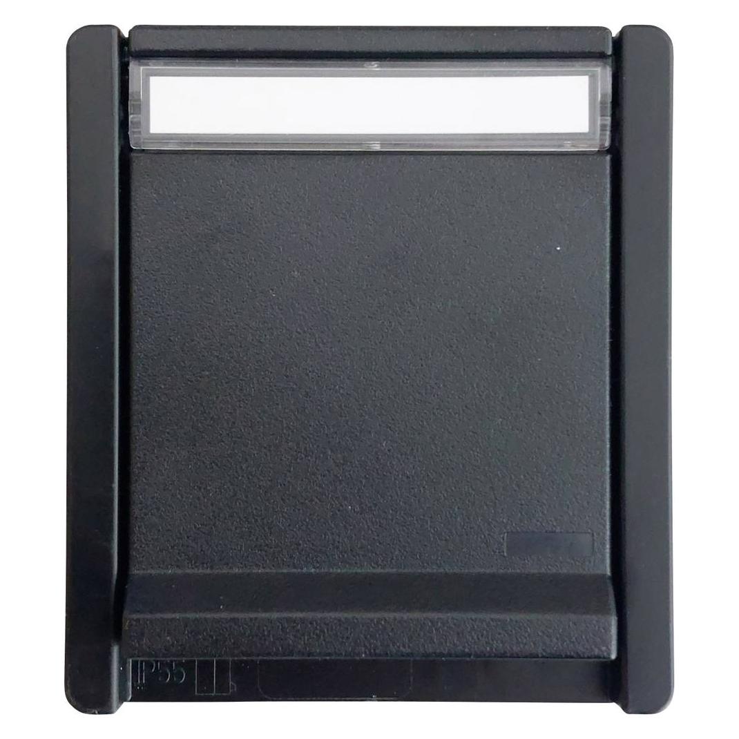 N&L Elektrotechnik N & L 27651 Steckdose mit Klappdeckel Komplett Aufputz Schwarz (27651)