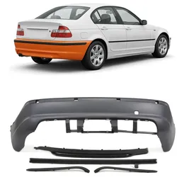 Heckstoßstange passend für BMW 3er E46 Limousine 1998-2005 – M-Tech mit Diffusor