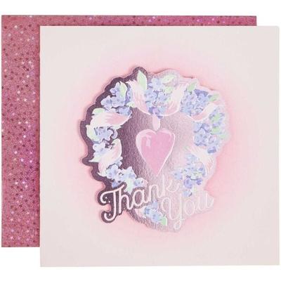 3D-Grußkarte La Vie en Rose, Thank You, 14 x 14