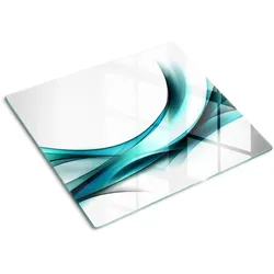 GLASPLATTE 60x52 cm Abstrakte Wellen