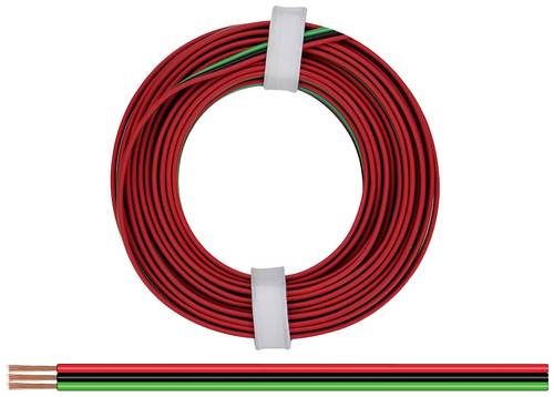 Donau Elektronik 325-014 Litze 3 x 0.25mm² Rot, Schwarz, Grün 5m