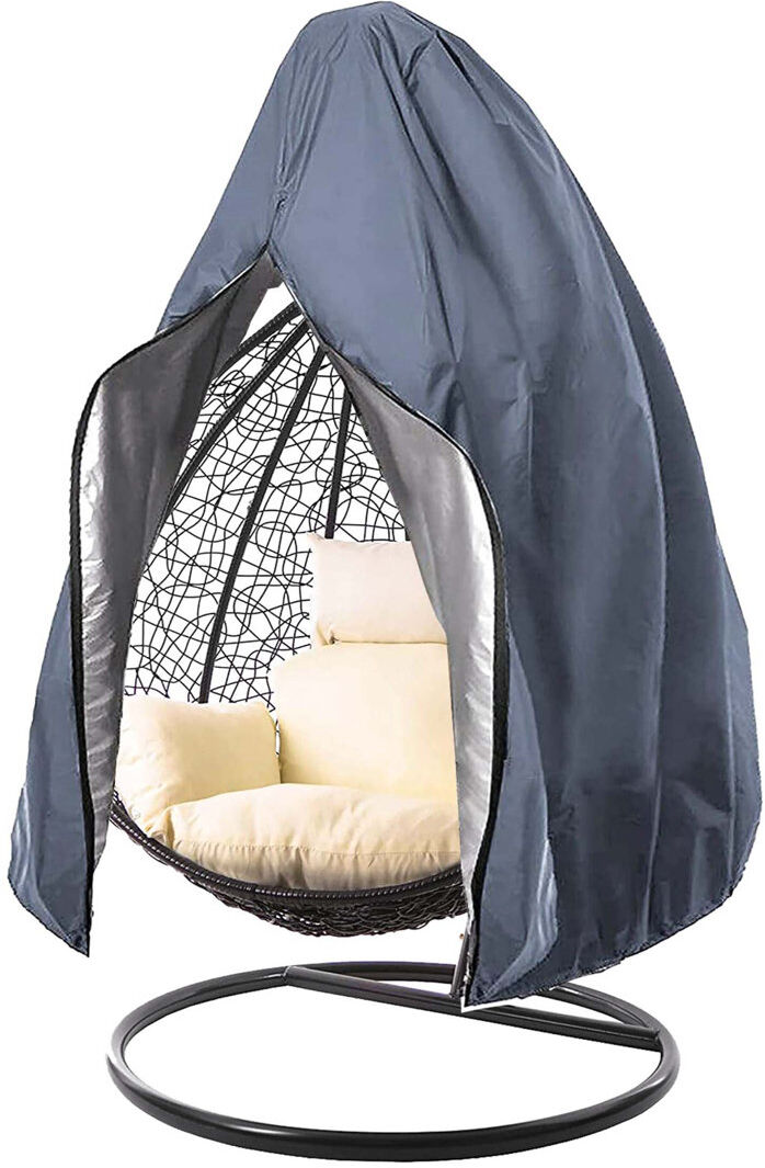 Dakota Fields Ceceilia 115 cm W Outdoor Swing Seat Cover Grey 190cm H X 115cm W X 115cm D