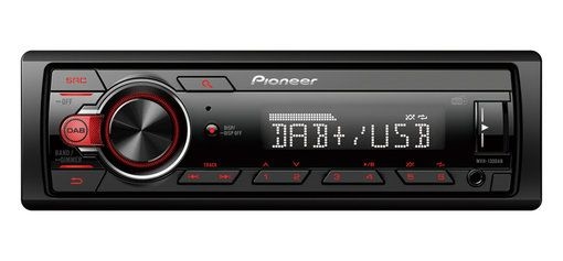 Pioneer MVH-130DABAN 1 DIN Autoradio 50 W pro Kanal (Schwarz/Rot)