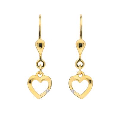 Paar Ohrhänger ADELIA´S "Damen Goldschmuck", gold, Ohrringe, Damen, Damen, Gold, mit Zirkonia Goldschmuck für Damen