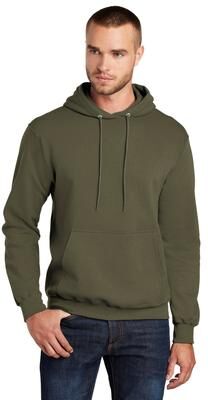 Port & Company PC78H Co Core Fleece Pullover Hooded Sweatshirt in Olive Drab Green size 3XL