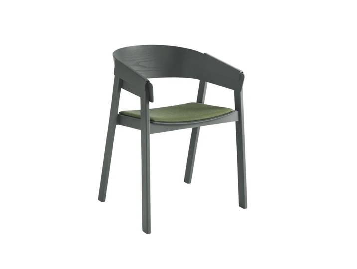Muuto Cover Armlehnstuhl verkleideter Sitz Remix 933-green