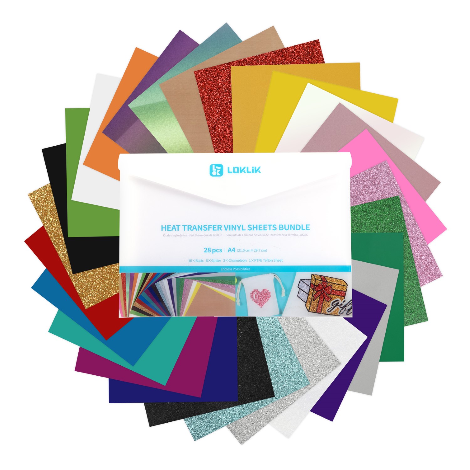 LOKLiK Heat Transfer Vinyl Material Bundle SG-HTV-1678-US-L-B2B