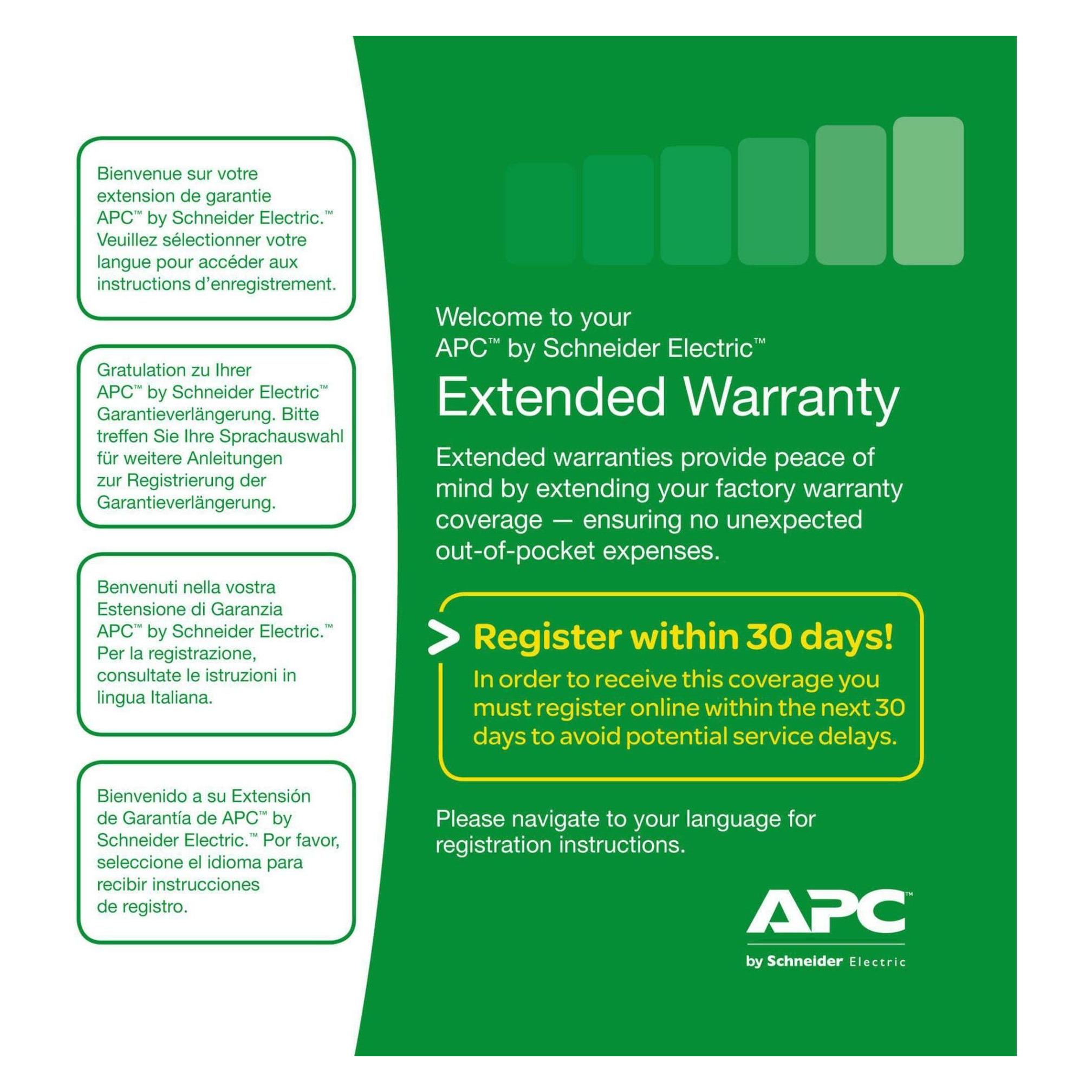 APC Service Pack 3 Jahre Garantieerweiterung (WBEXTWAR3YR-SP-06)