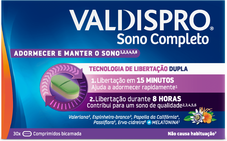 Valdispro Suplemento para Manter o Sono Completo 30 comprimidos