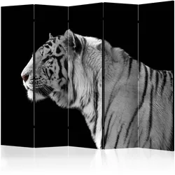 Paravent White Tiger II Schwarz/Grau