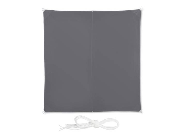 Relaxdays Sonnensegel Grau UV-Schutz 3x3 m, Textil, Metall, 300x300 cm, Sonnen- & Sichtschutz, Sonnensegel