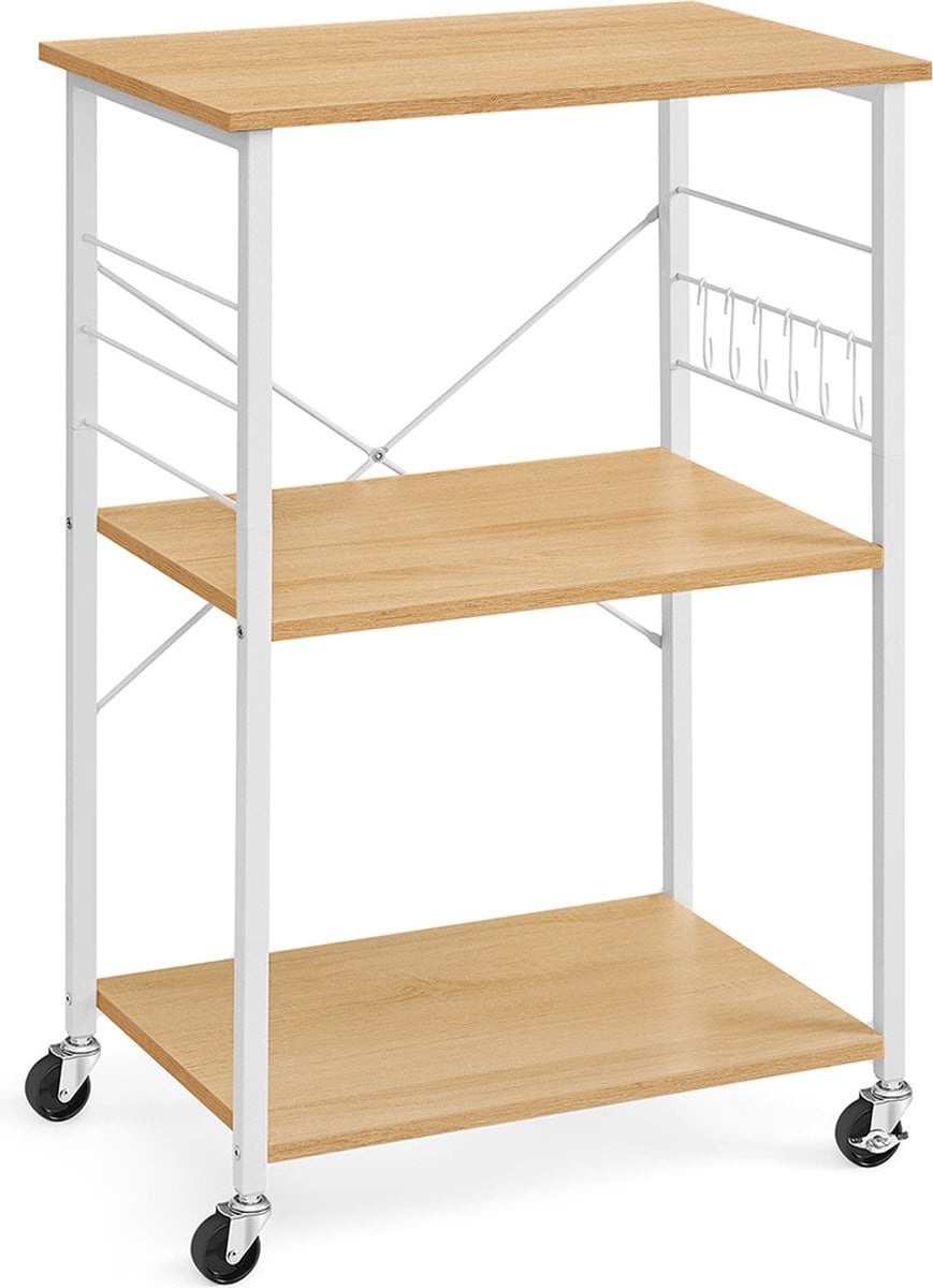 Keukenrek op wielen met 3 niveaus