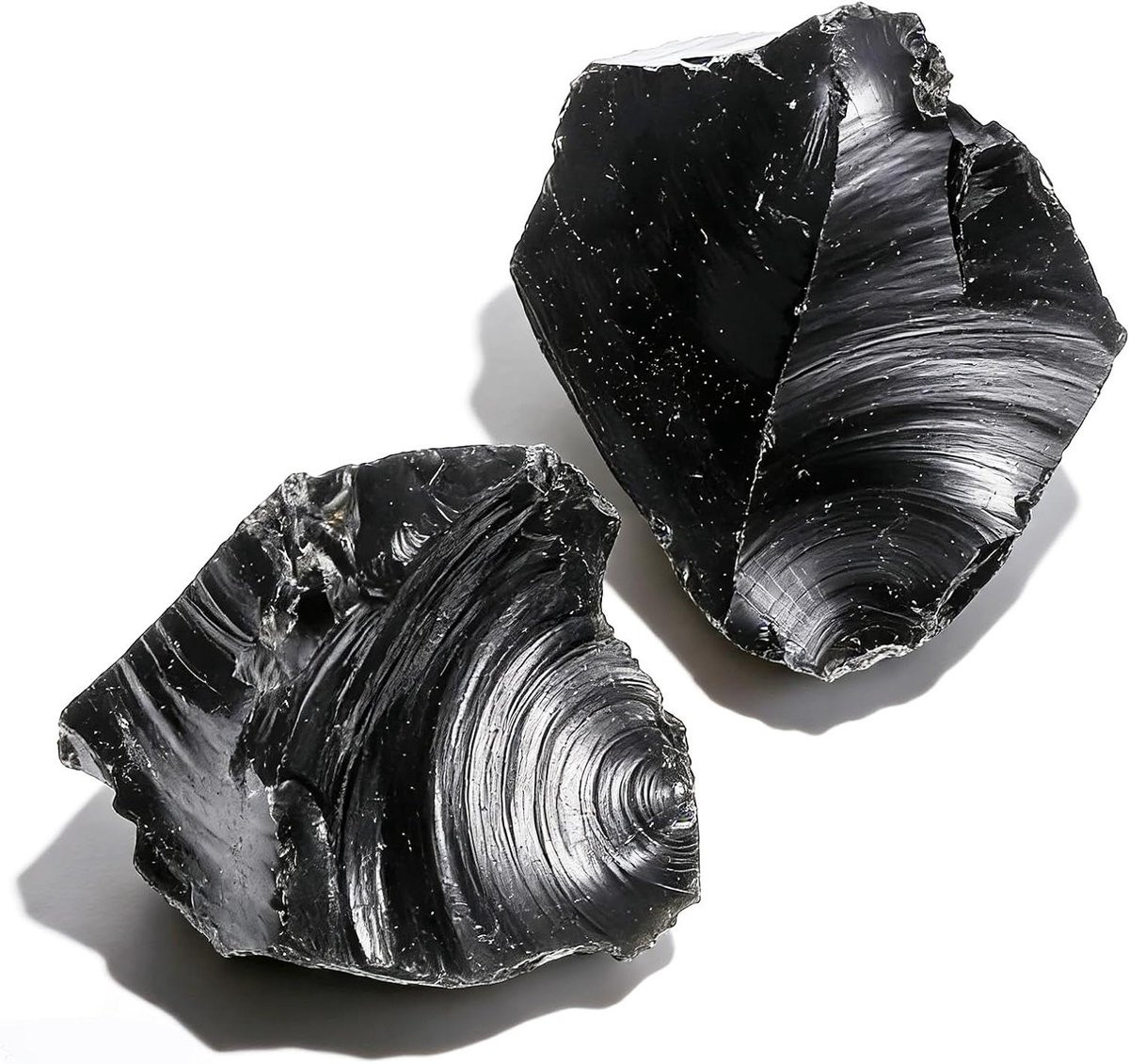 Zwarte Obsidiaan Kristallen - Ruwe Decoratiestenen voor Spirituele Oefeningen - 3-5 cm - Zwart
