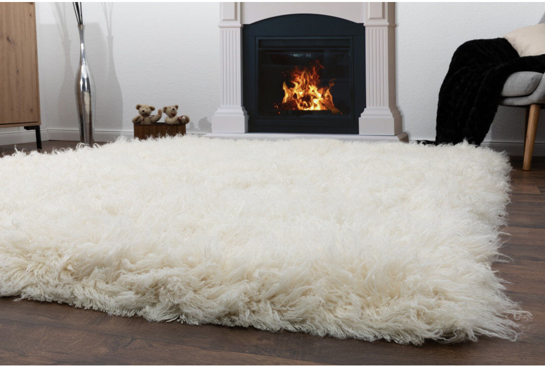 Mack + Milo Original Greek flokati Rug Jeffry made of wool 4000 g/m² White Rectangle 190 x 290cm