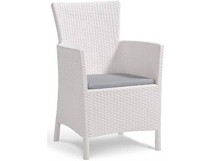 Fauteuil de salle à manger - ALLIBERT BY KETER - Iowa - Blanc - Aspect rotin - Élégant et confortable