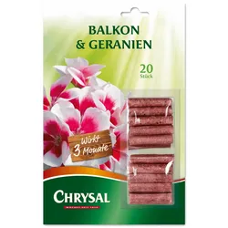 Chrysal Balkon & Geranien Düngestäbchen - 20 Stück