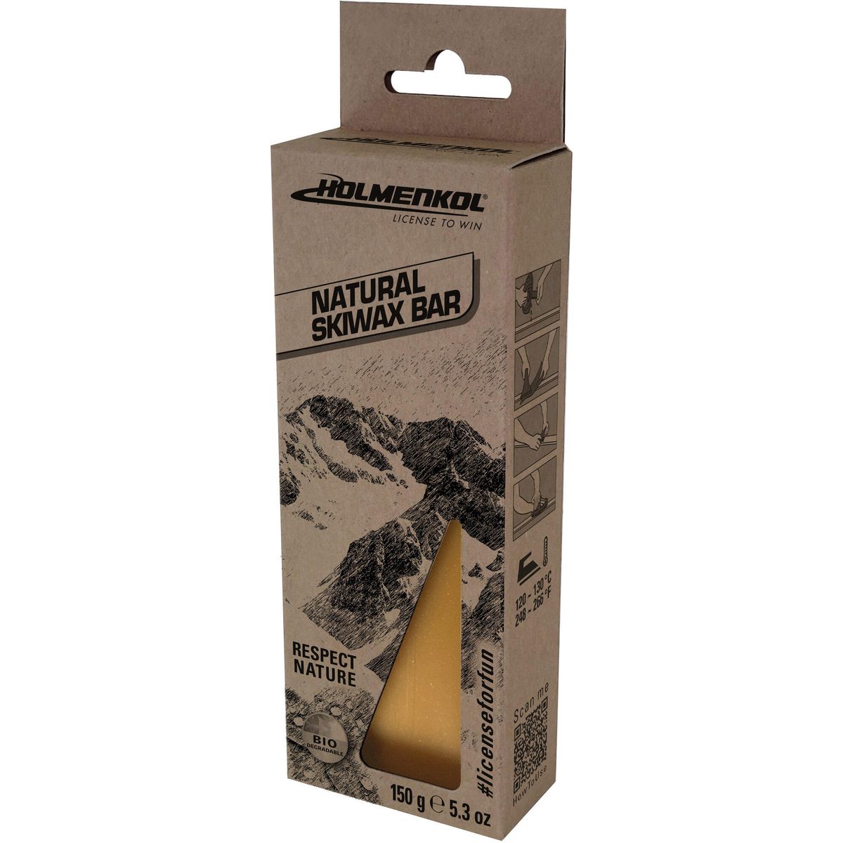 Holmenkol Natural Skiwax Bar 150g 25002