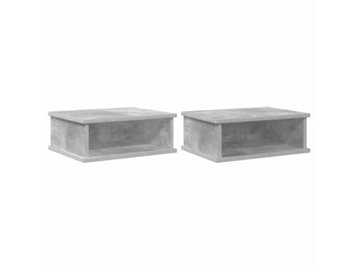 KUPTYERFG Nachttisch 2er Set Beton Grau 40x31x15 cm Holzwerkstoff Kompakte Nachttische im 2er Set in Betongrau für Schlafzimmer und Wohnbereich. Aus Holzwerkstoff mit Ablagefläche.