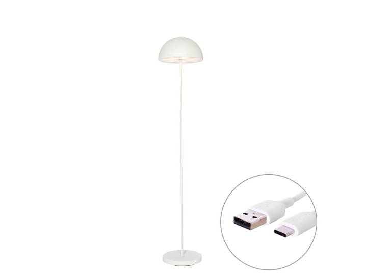 Lampadaire d'extérieur blanc rechargeable à intensité variable 3