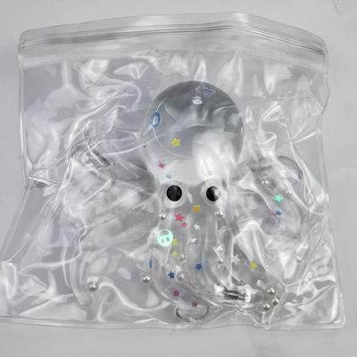 DynamicDeals Ocean Glow Octopus Squishy Stress Ball Sensory Fidget Toy For Kids & Adults transparent